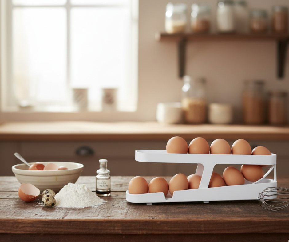 Dispensador de Huevos 2 Pisos - Organización Inteligente para tu Cocina