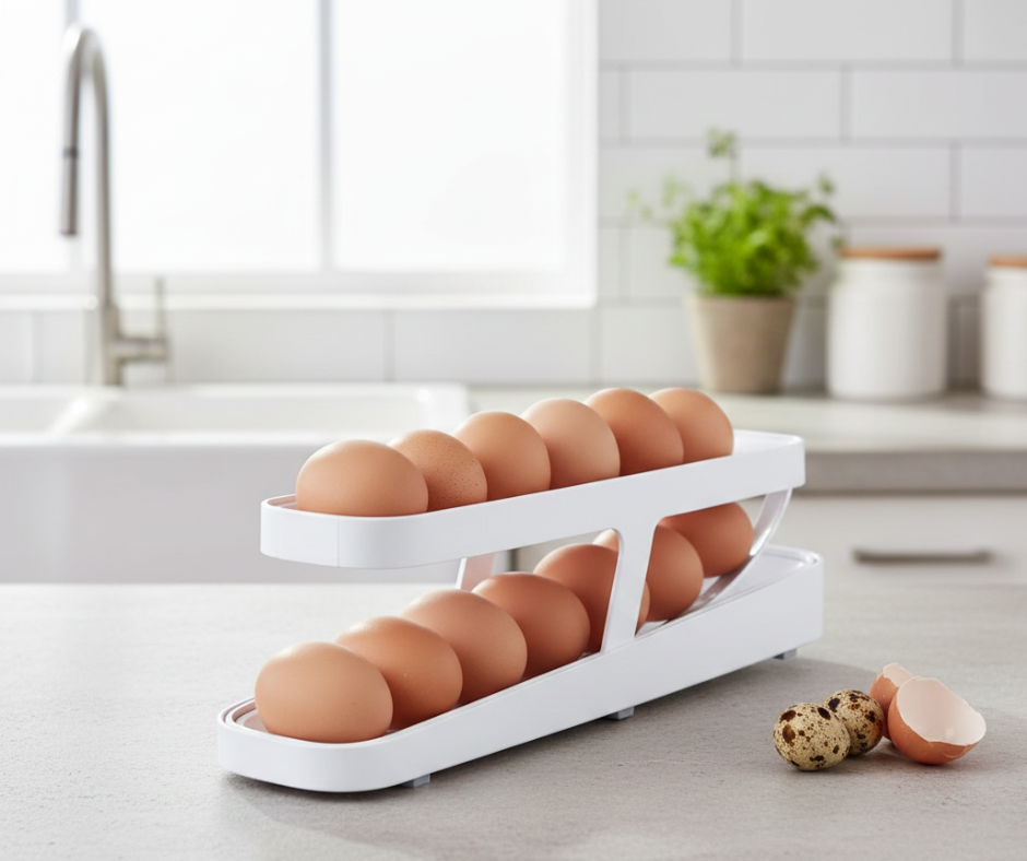 Dispensador de Huevos 2 Pisos - Organización Inteligente para tu Cocina