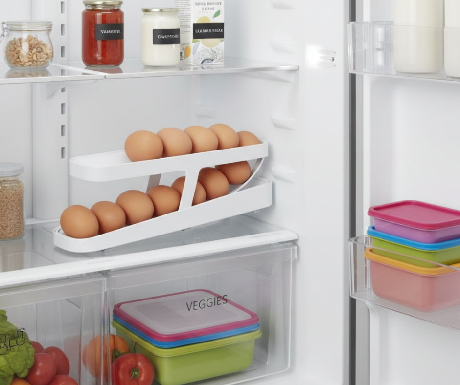 Dispensador de Huevos 2 Pisos - Organización Inteligente para tu Cocina