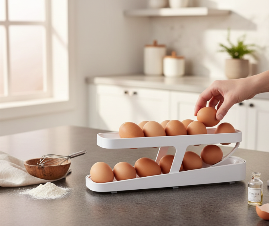 Dispensador de Huevos 2 Pisos - Organización Inteligente para tu Cocina
