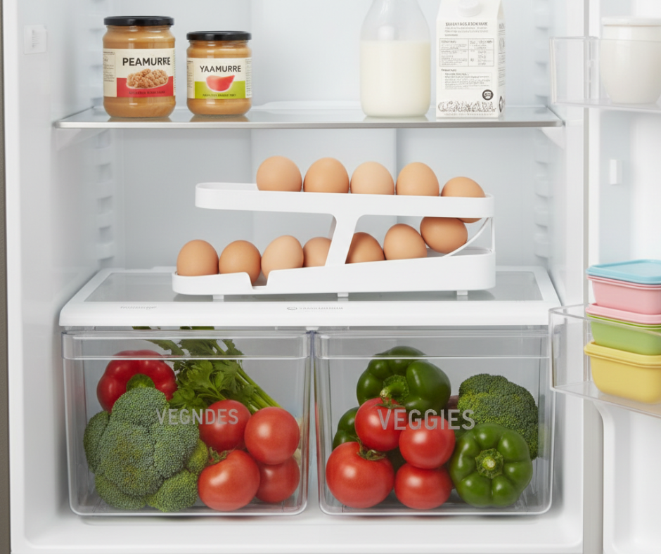 Dispensador de Huevos 2 Pisos - Organización Inteligente para tu Cocina